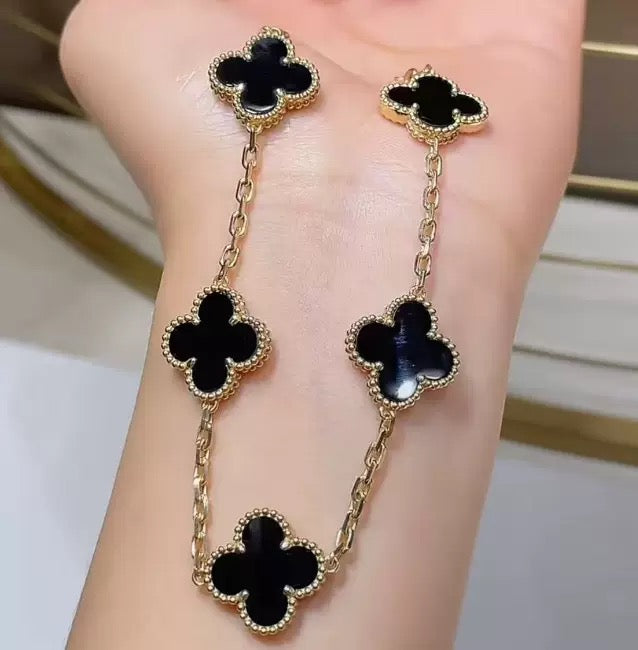 Four-leaf Clover Five-flower Bracelet Shineofdiamond