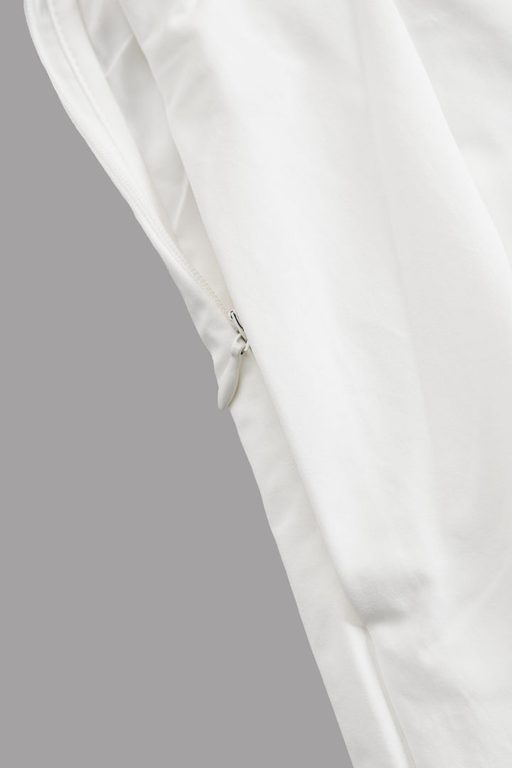 Elegant Plain Belted Shirt Dress With Pleated Skirt HWT