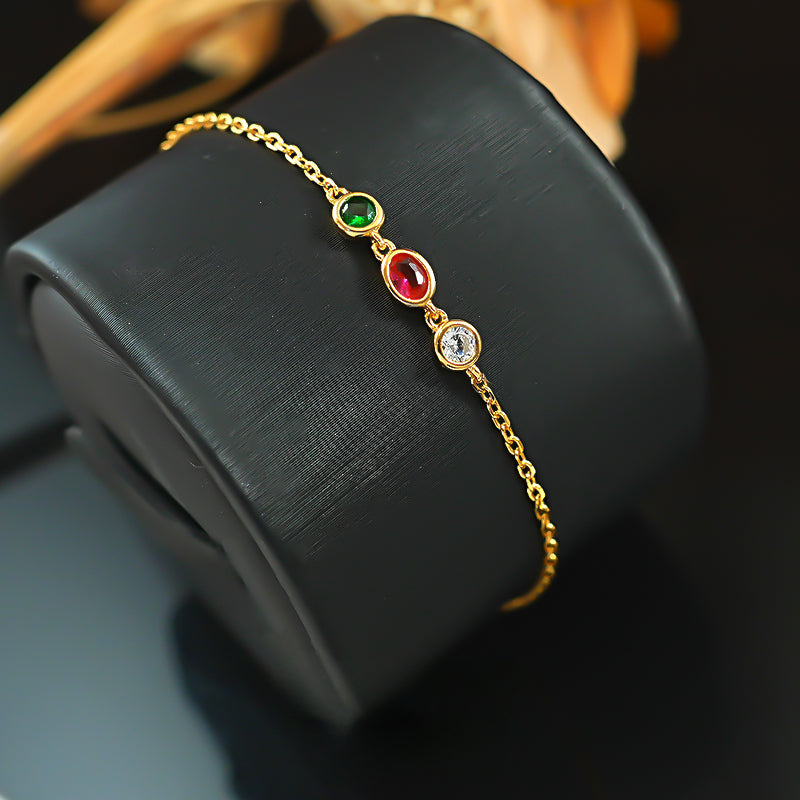 Casa Laro - Design Colorful 925 Silver Bracelet Shine of Diamond