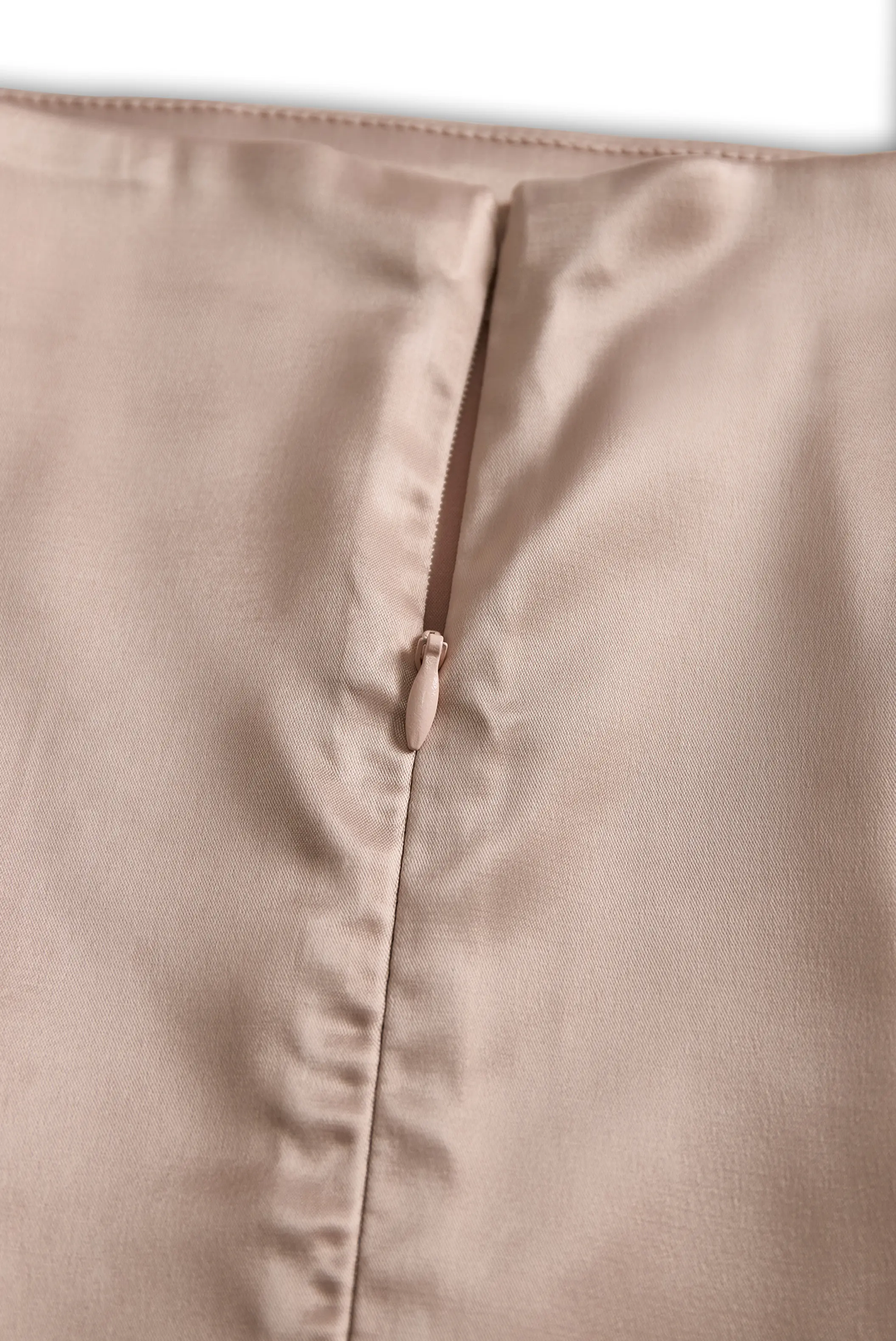 Champagne Satin Square Neck Long Sleeve - Mini Dress CASA LARO