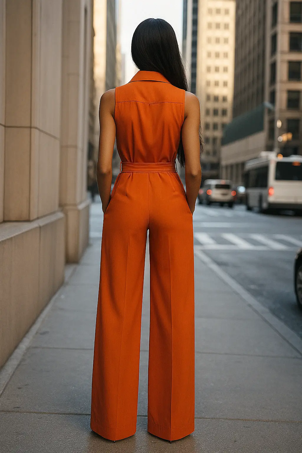 Chic Sleeveless Orange Summer Staple - Jumpsuit CASA LARO