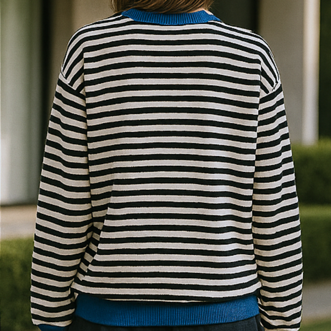 Dahlia - Striped Cotton Sweater CASA LARO WOMEN