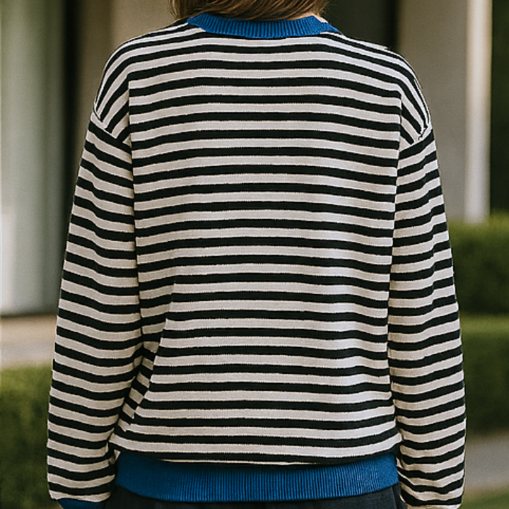 Dahlia - Striped Cotton Sweater CASA LARO WOMEN