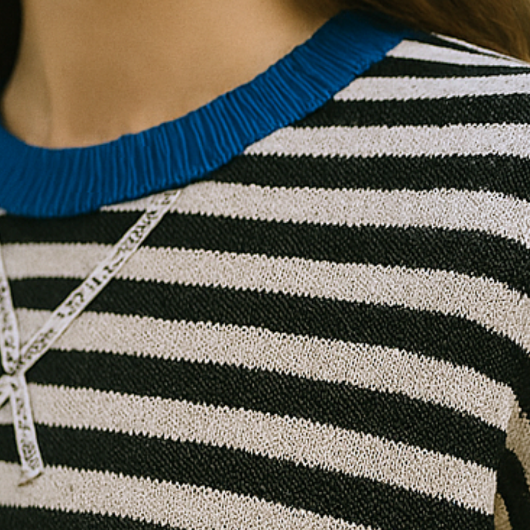 Dahlia - Striped Cotton Sweater CASA LARO WOMEN