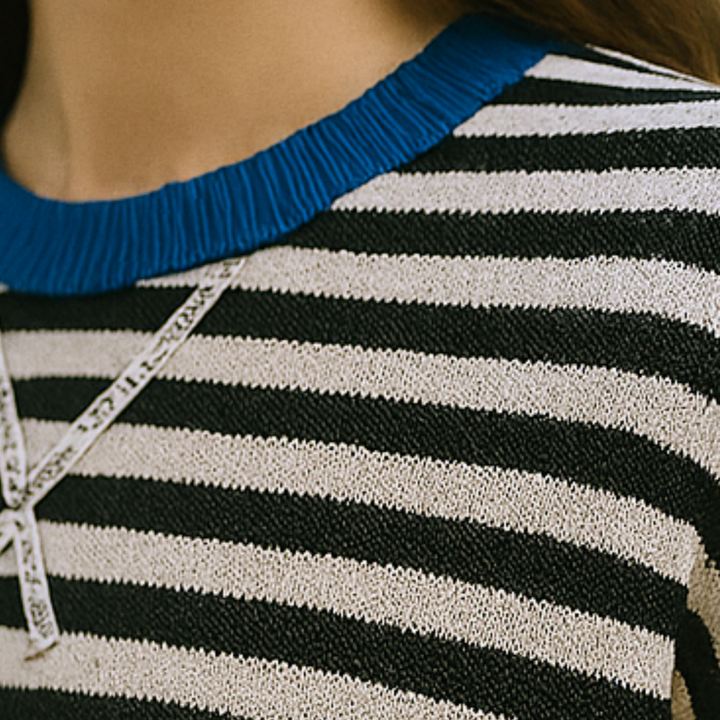 Dahlia - Striped Cotton Sweater CASA LARO WOMEN