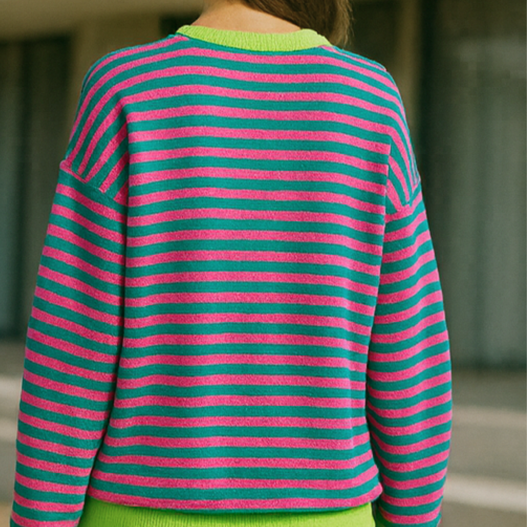 Dahlia - Striped Cotton Sweater CASA LARO WOMEN