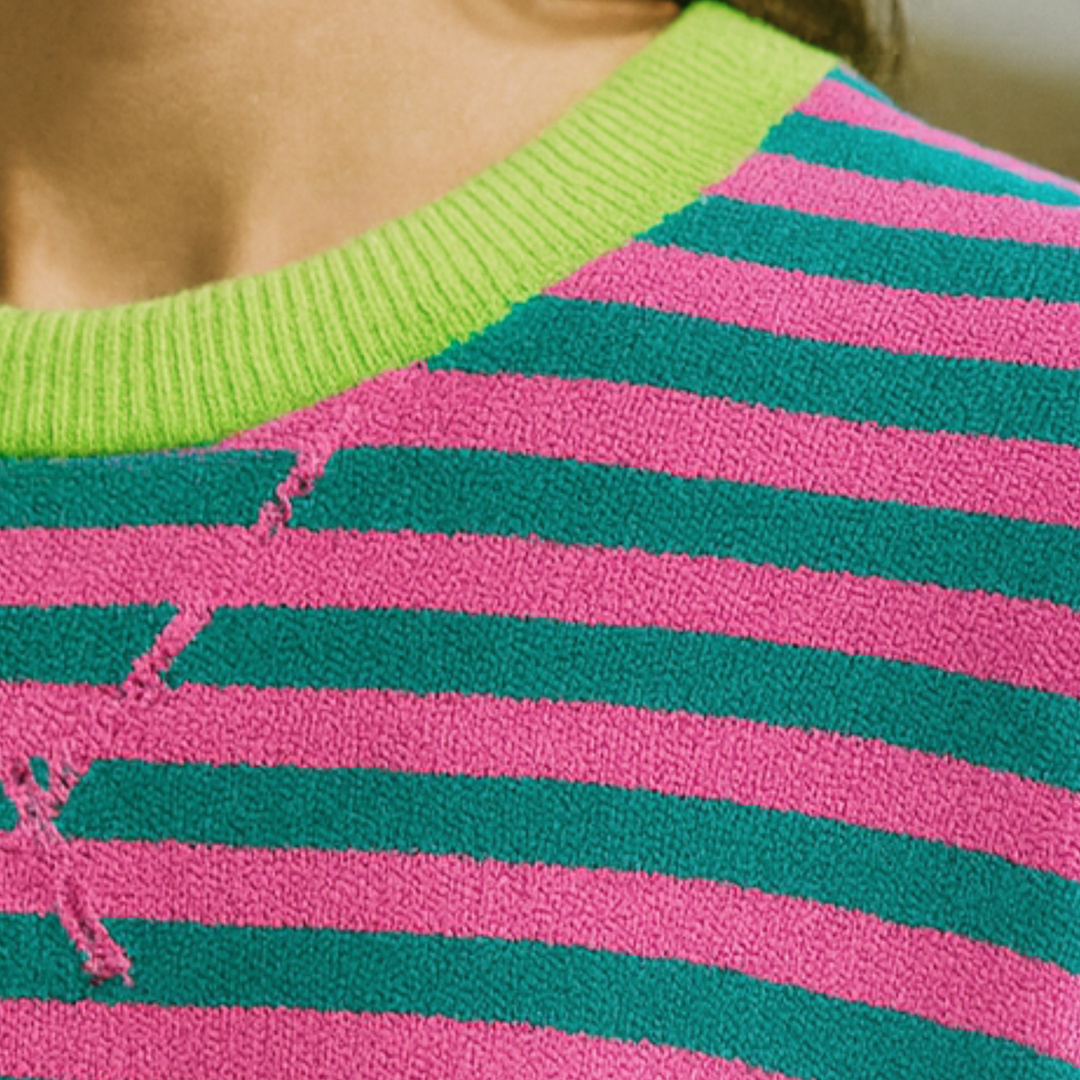 Dahlia - Striped Cotton Sweater CASA LARO WOMEN