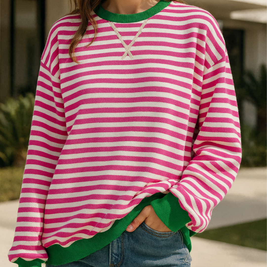 Dahlia - Striped Cotton Sweater CASA LARO WOMEN
