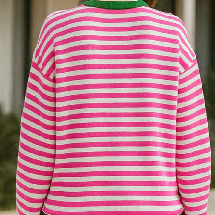 Dahlia - Striped Cotton Sweater CASA LARO WOMEN