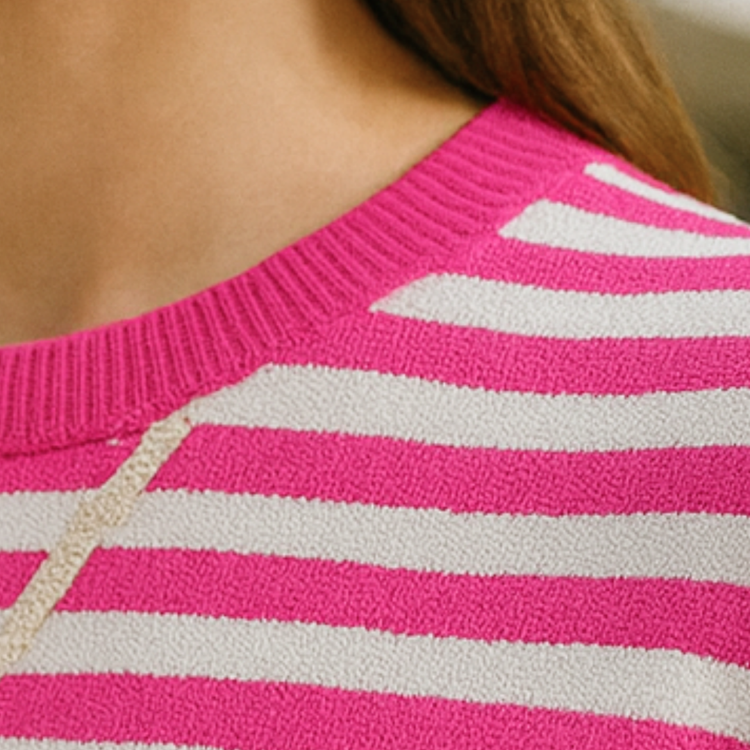 Dahlia - Striped Cotton Sweater CASA LARO WOMEN