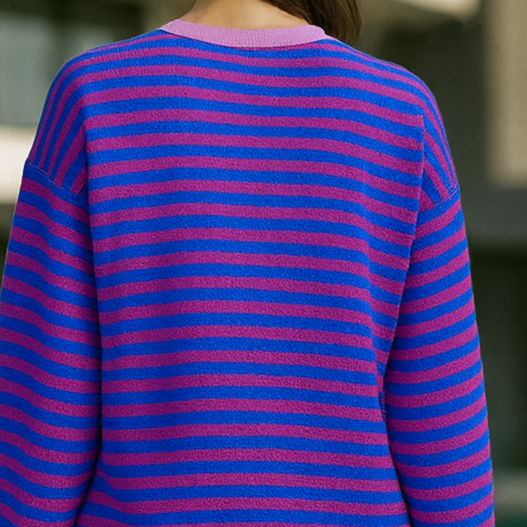 Dahlia - Striped Cotton Sweater CASA LARO WOMEN