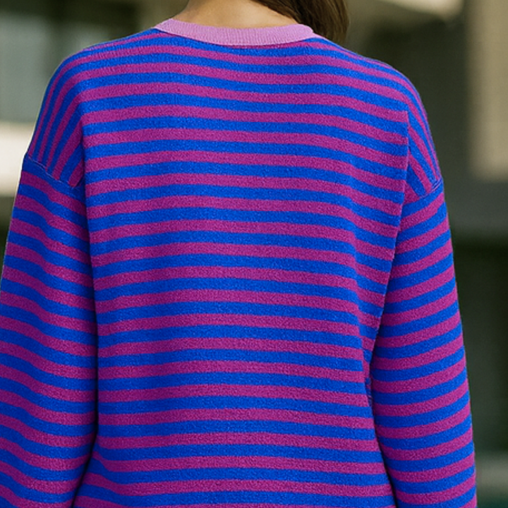 Dahlia - Striped Cotton Sweater CASA LARO WOMEN