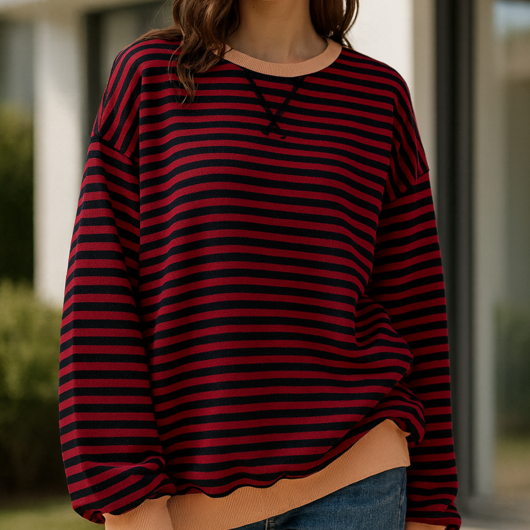 Dahlia - Striped Cotton Sweater CASA LARO WOMEN