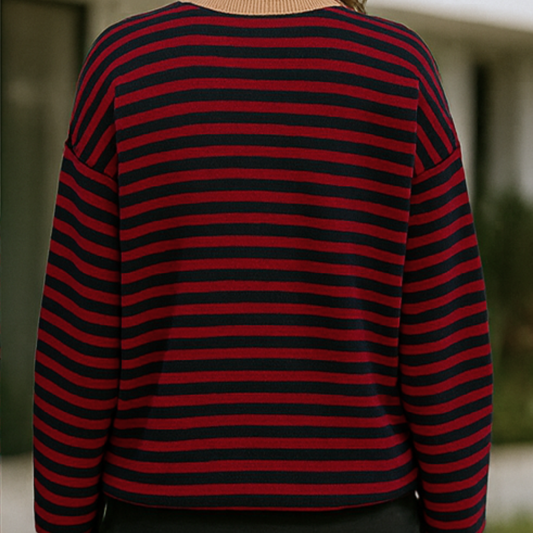 Dahlia - Striped Cotton Sweater CASA LARO WOMEN