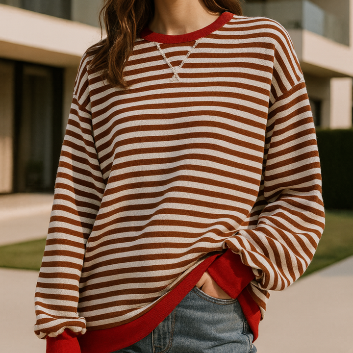 Dahlia - Striped Cotton Sweater CASA LARO WOMEN