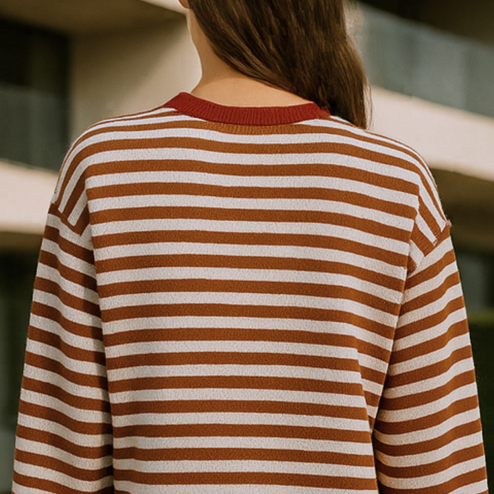 Dahlia - Striped Cotton Sweater CASA LARO WOMEN