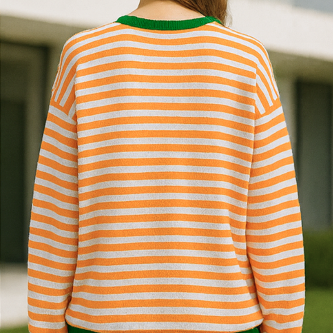 Dahlia - Striped Cotton Sweater CASA LARO WOMEN