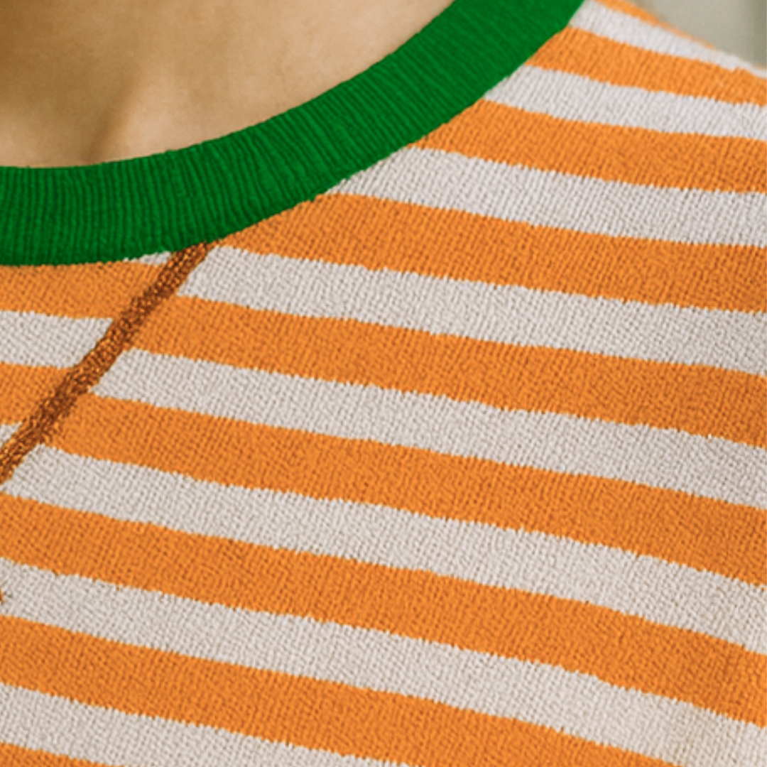 Dahlia - Striped Cotton Sweater CASA LARO WOMEN