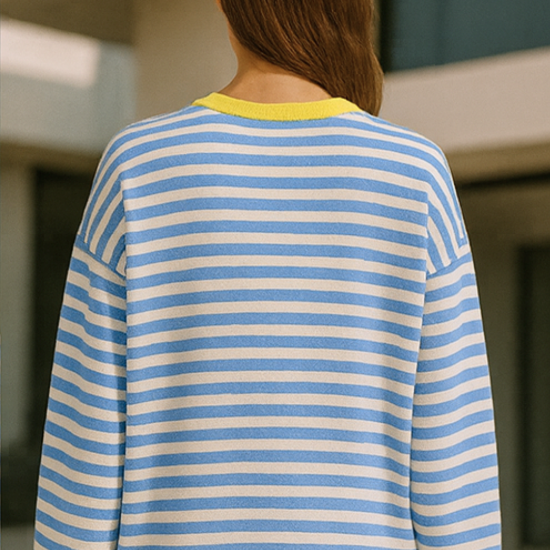 Dahlia - Striped Cotton Sweater CASA LARO WOMEN