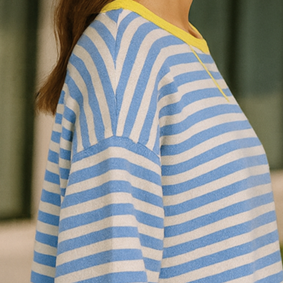 Dahlia - Striped Cotton Sweater CASA LARO WOMEN