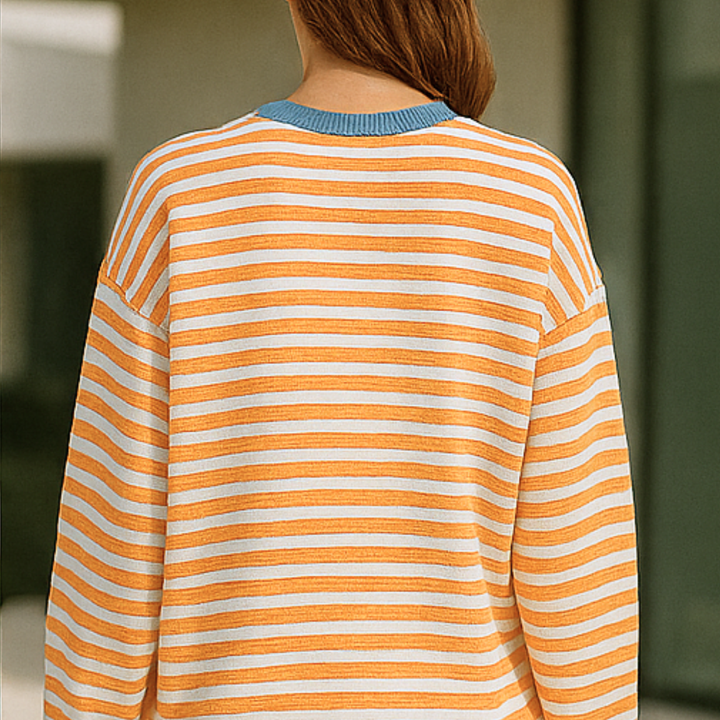 Dahlia - Striped Cotton Sweater CASA LARO WOMEN