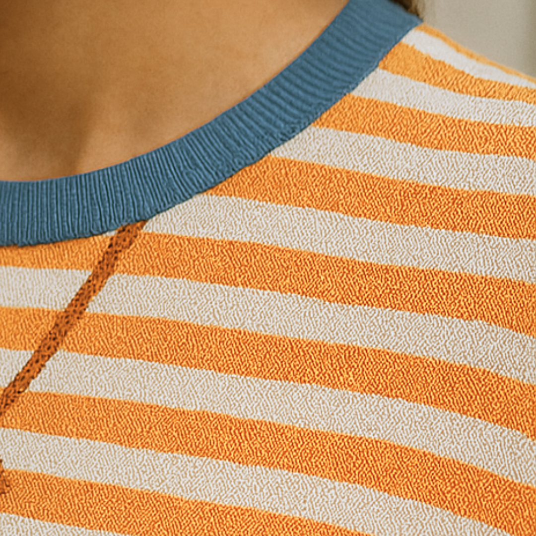 Dahlia - Striped Cotton Sweater CASA LARO WOMEN