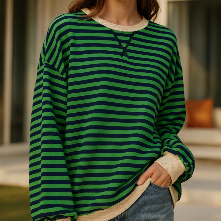 Dahlia - Striped Cotton Sweater CASA LARO WOMEN