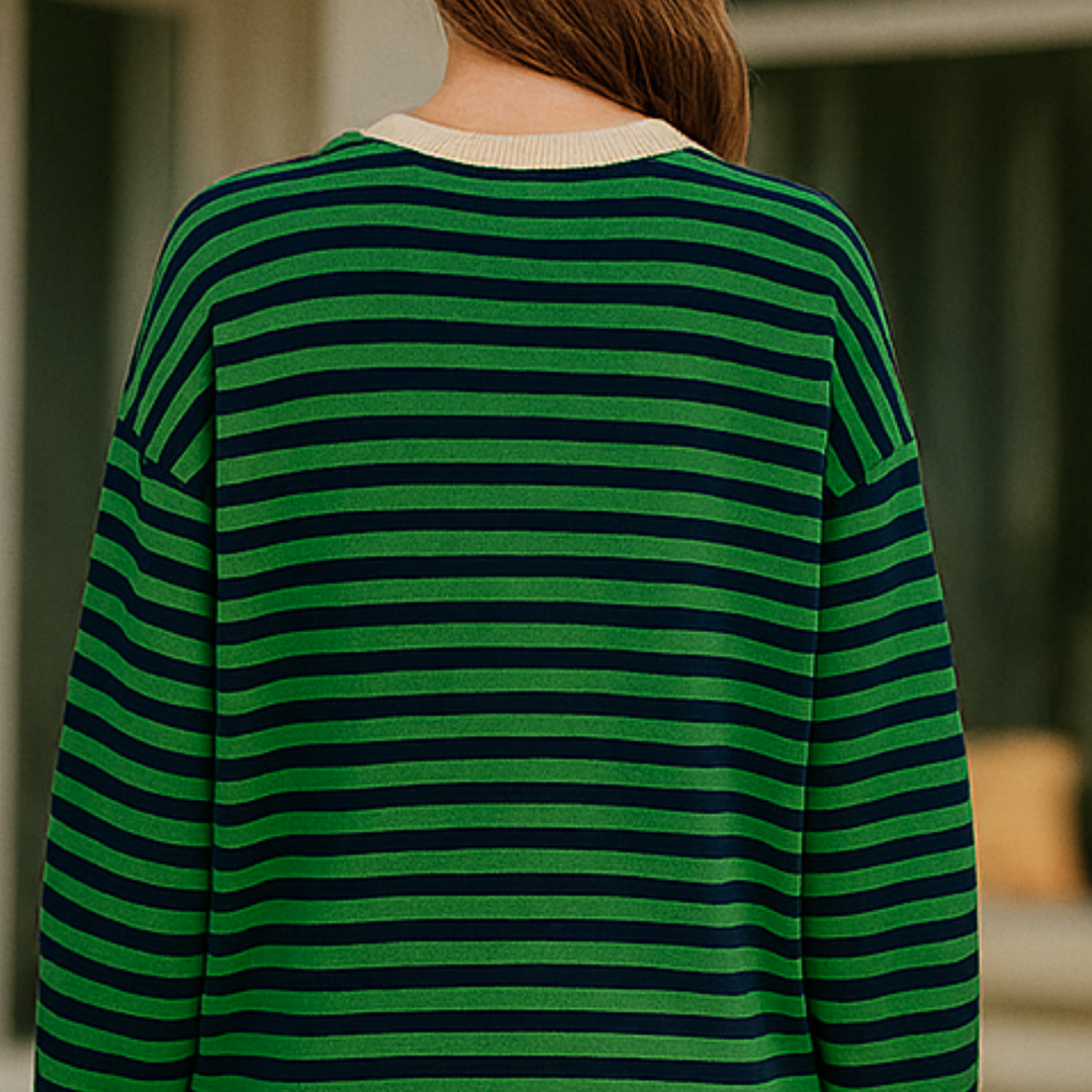 Dahlia - Striped Cotton Sweater CASA LARO WOMEN