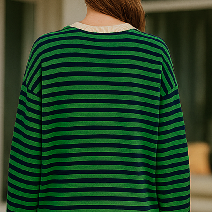 Dahlia - Striped Cotton Sweater CASA LARO WOMEN