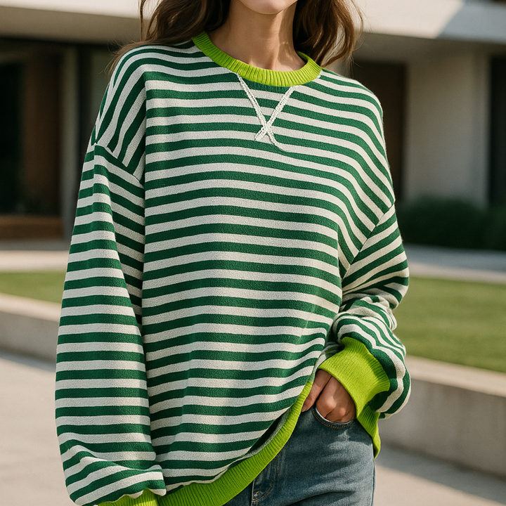 Dahlia - Striped Cotton Sweater CASA LARO WOMEN