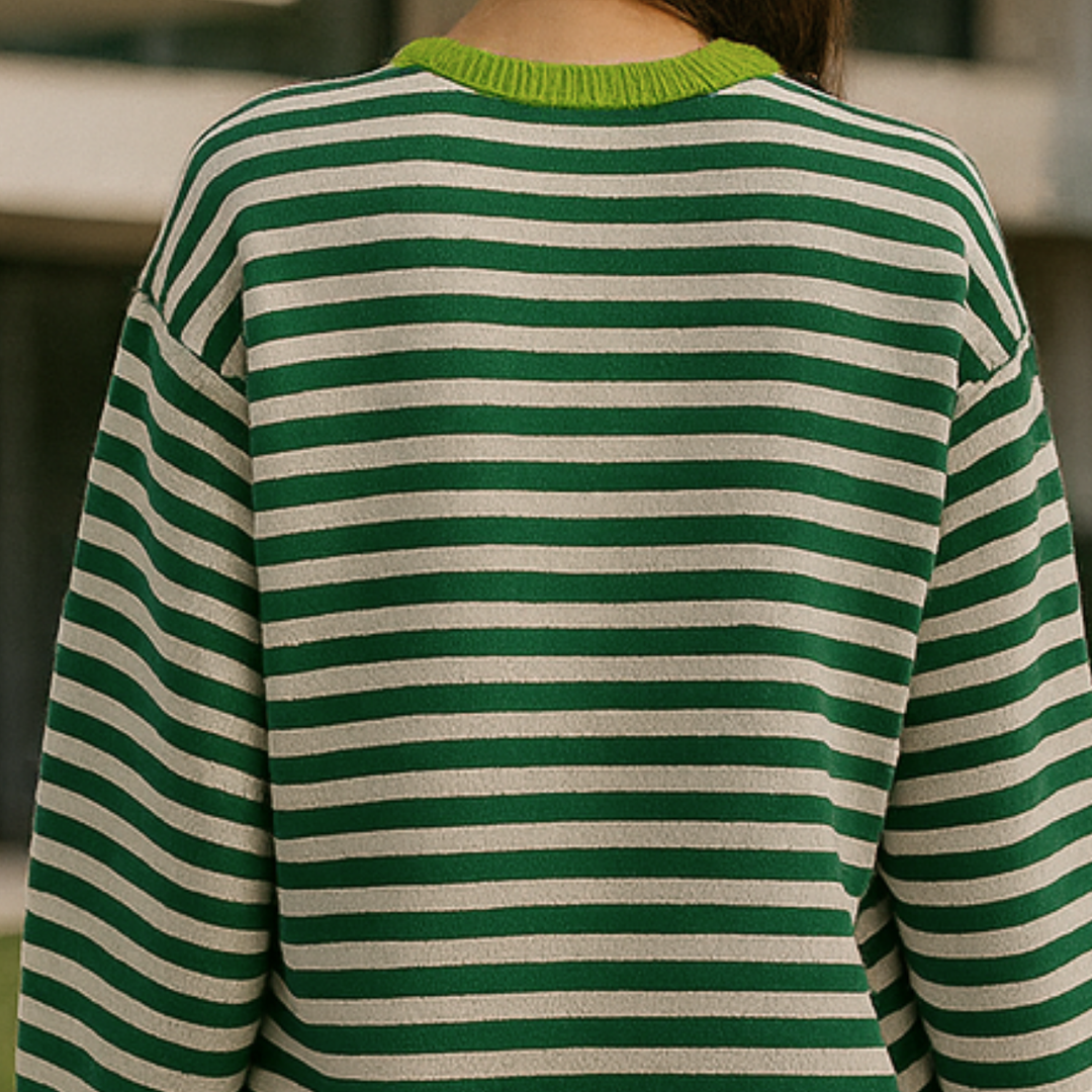 Dahlia - Striped Cotton Sweater CASA LARO WOMEN