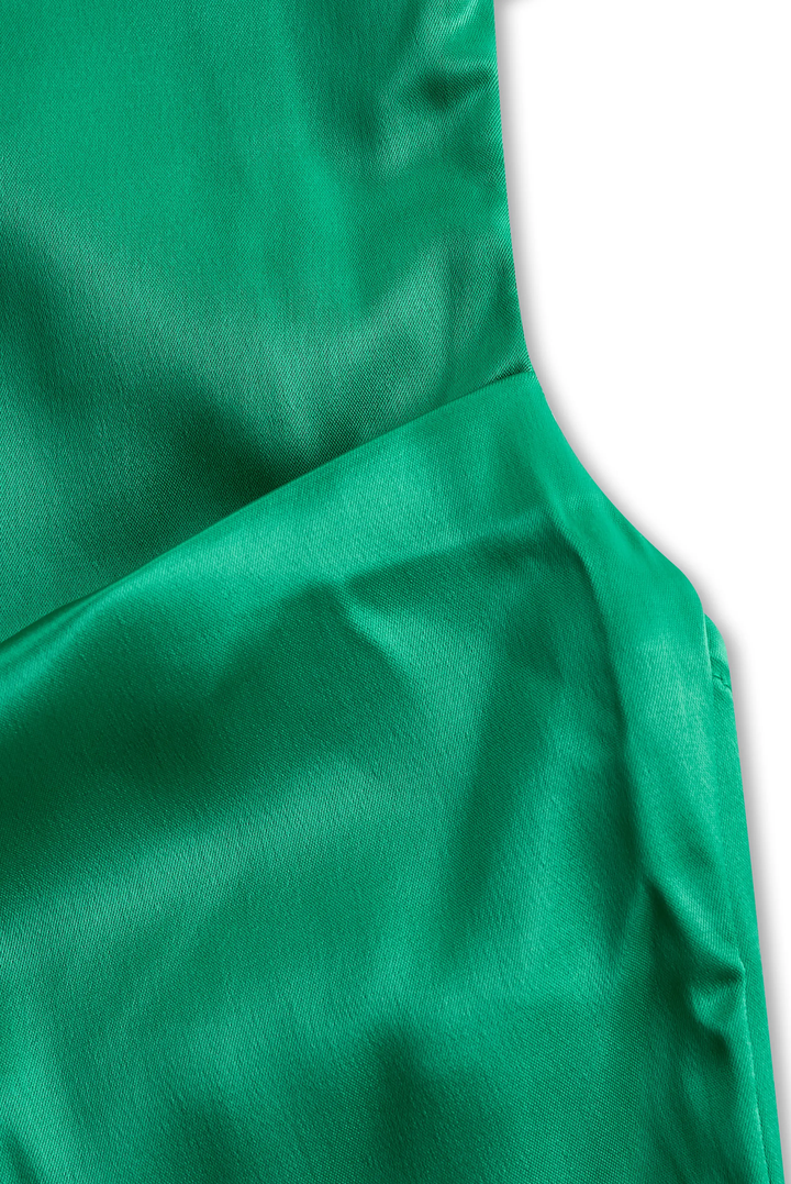 Draped Satin Halterneck Evening Party Chic - Mini Dress CASA LARO