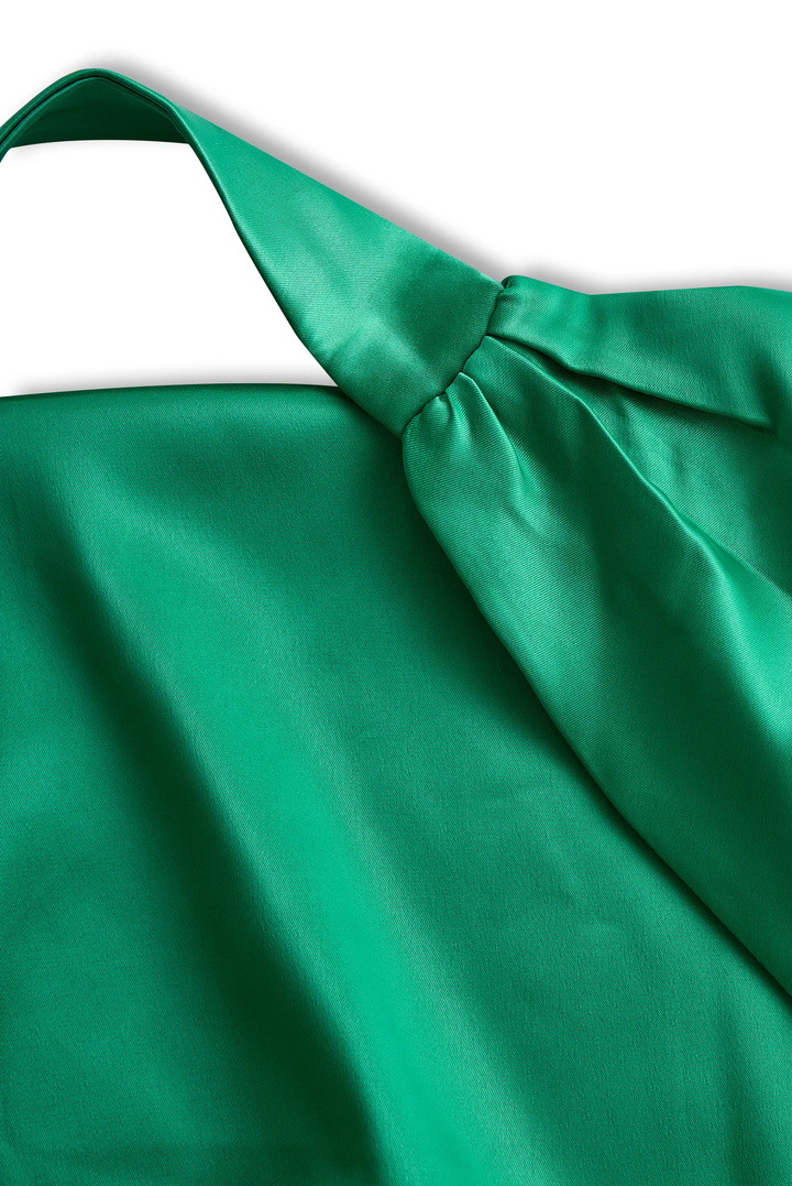 Draped Satin Halterneck Evening Party Chic - Mini Dress CASA LARO