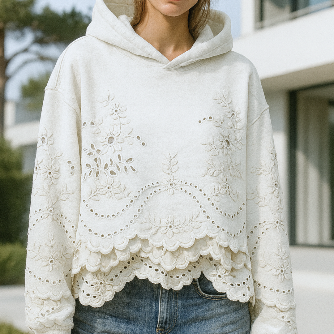 Lucia - Jumper with Lace Details CASA LARO WOMEN