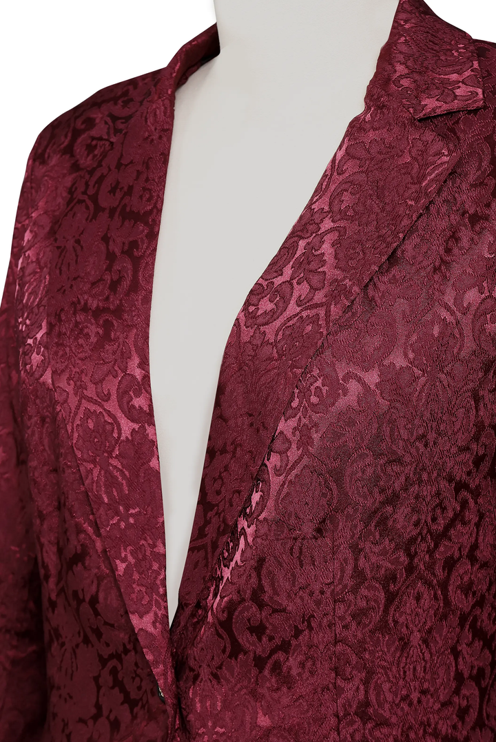 Noble Burgundy Jacquard Satin Tailored Fit - Blazer CASA LARO