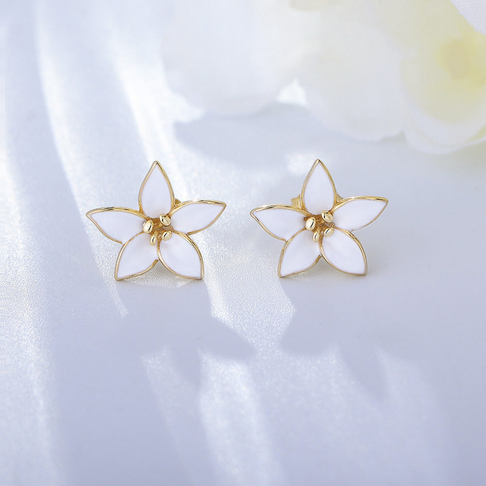 Vintage Flower Design Sterling Silver Stud Earrings Carly Jewelry