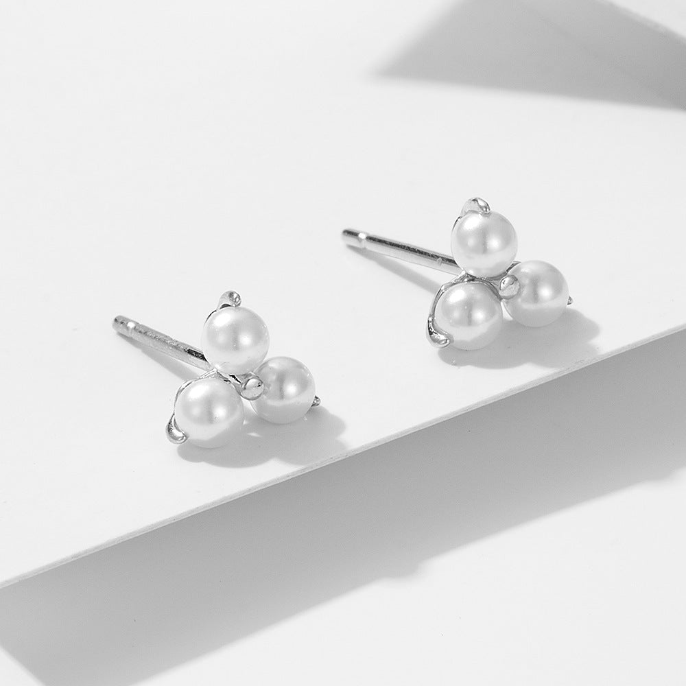 Unique Design Pearls Stud Earrings Carly Jewelry