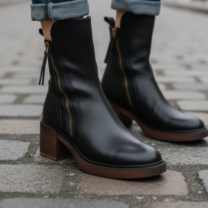 Val - Elegant Black Leather Boots CASA LARO