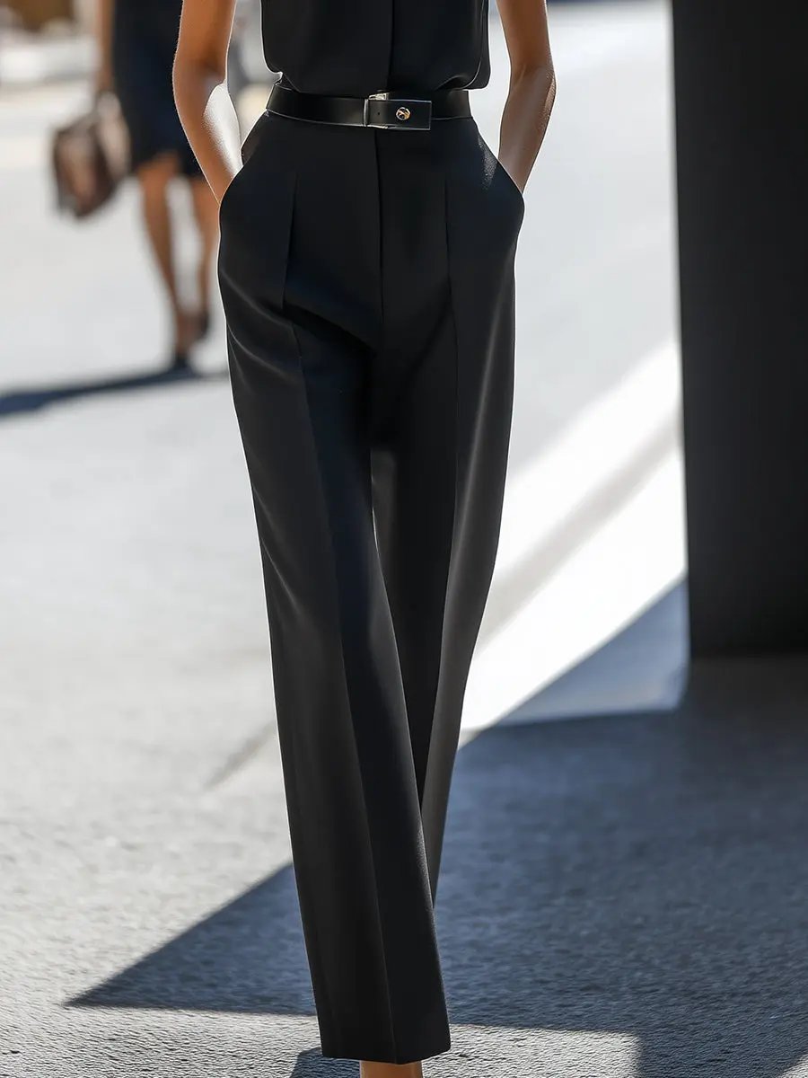 Women's Sleek Tailored Sleeveless Cinched-Waist - Jumpsuit CASA LARO