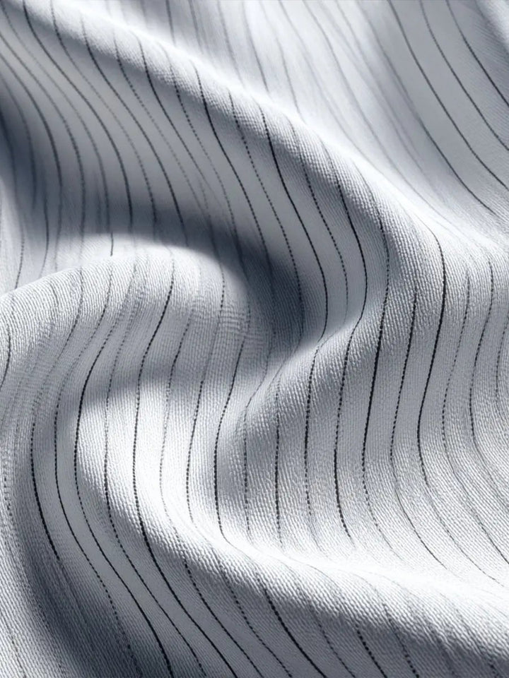 Women's Striped V-Neck Asymmetrical Hem - Midi Dress CASA LARO