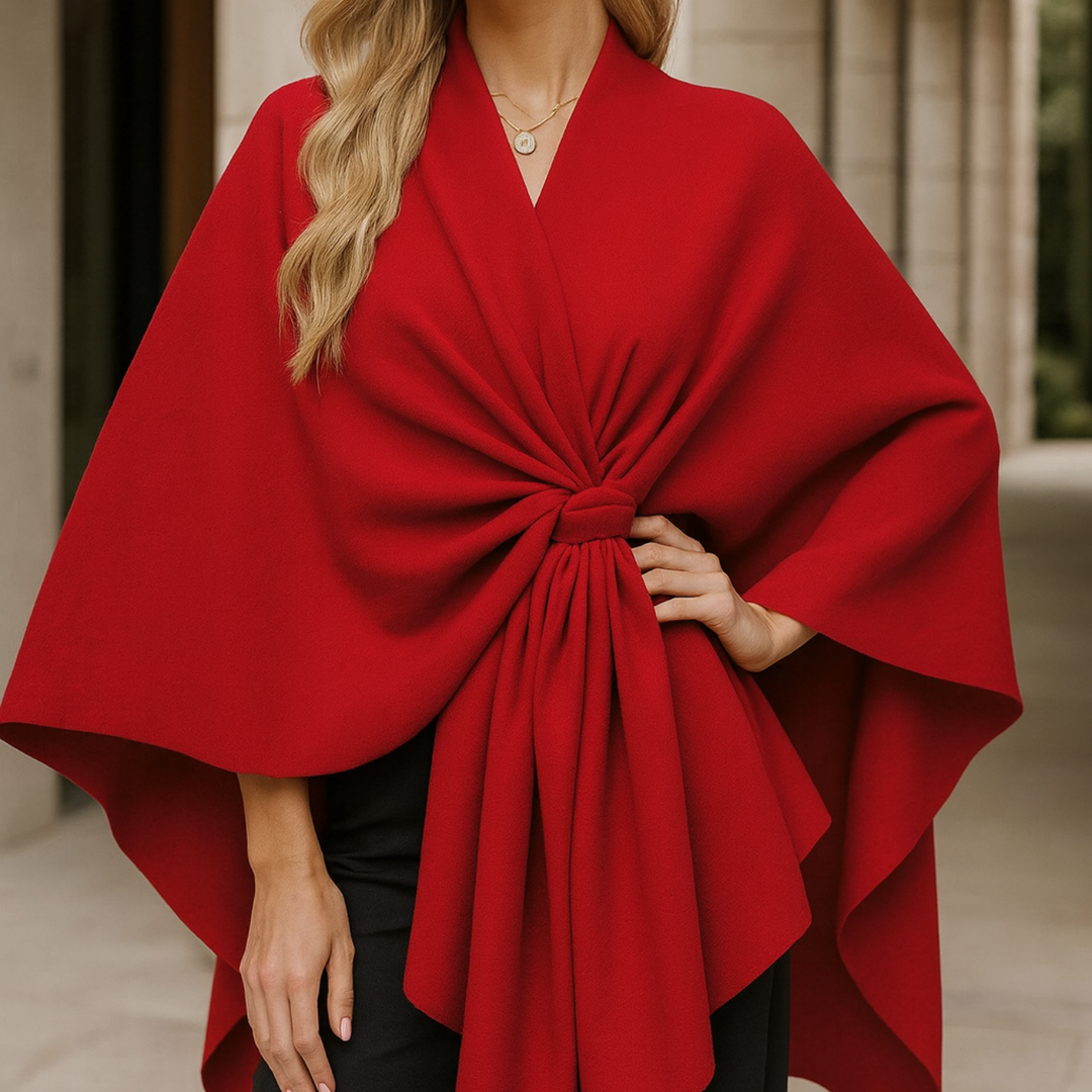 Yvonne - Draped Poncho CASA LARO WOMEN