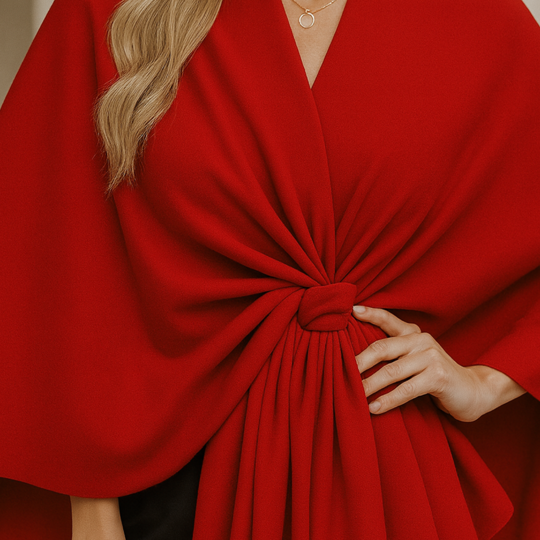 Yvonne - Draped Poncho CASA LARO WOMEN
