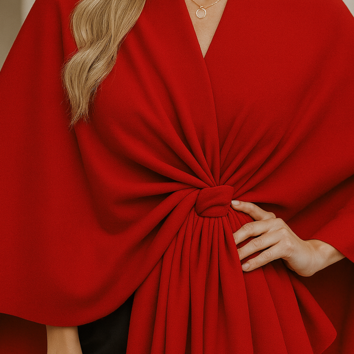 Yvonne - Draped Poncho CASA LARO WOMEN