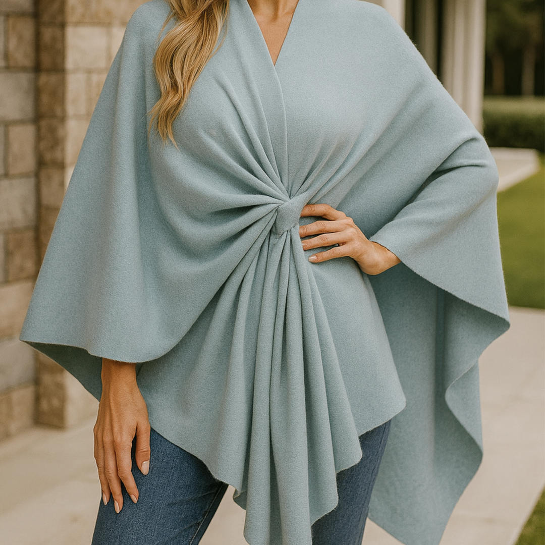Yvonne - Draped Poncho CASA LARO WOMEN