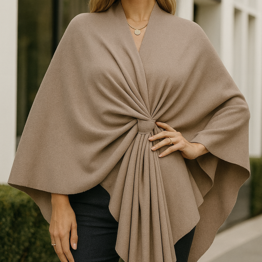 Yvonne - Draped Poncho CASA LARO WOMEN