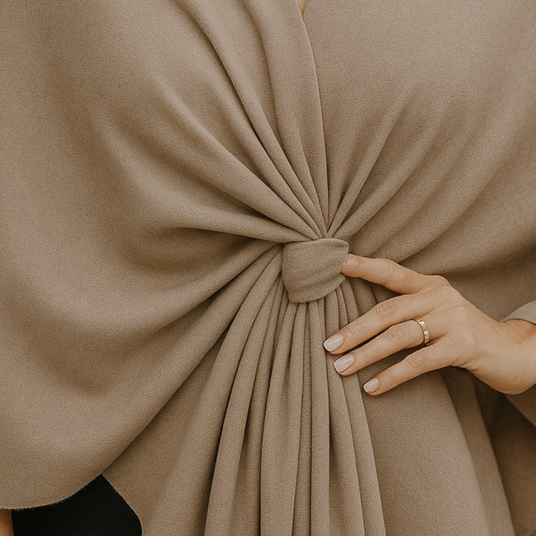 Yvonne - Draped Poncho CASA LARO WOMEN