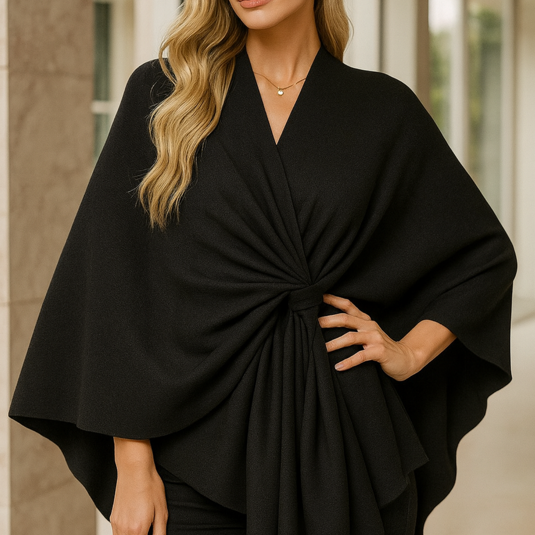 Yvonne - Draped Poncho CASA LARO WOMEN