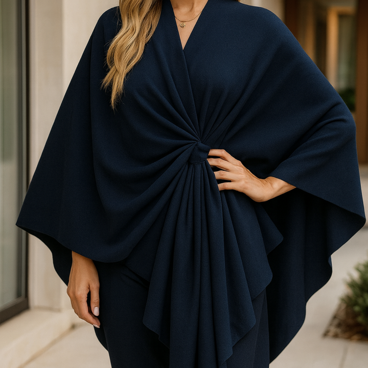Yvonne - Draped Poncho CASA LARO WOMEN