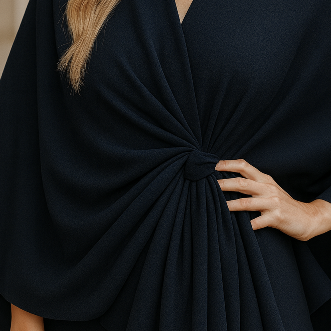 Yvonne - Draped Poncho CASA LARO WOMEN