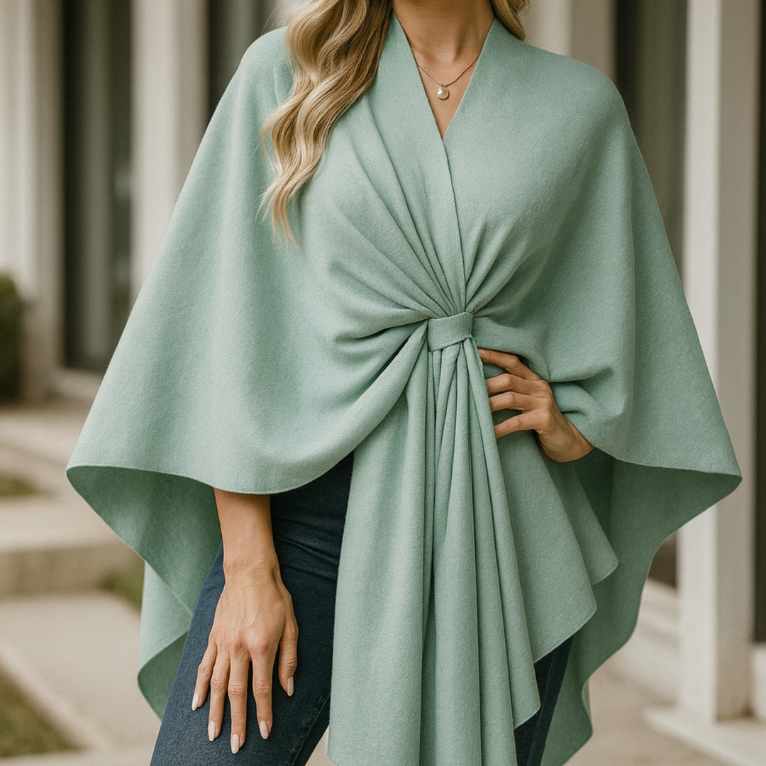 Yvonne - Draped Poncho CASA LARO WOMEN